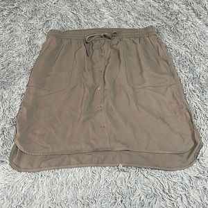 Grey APT.9 skirt with gold buttons.